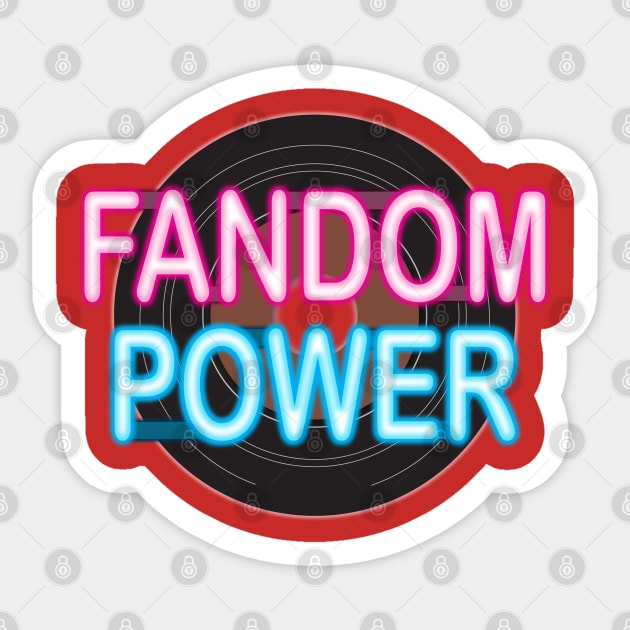 Fandom Power (50s  Throwback) Sticker by Fandom Power Podcast Merch Shop